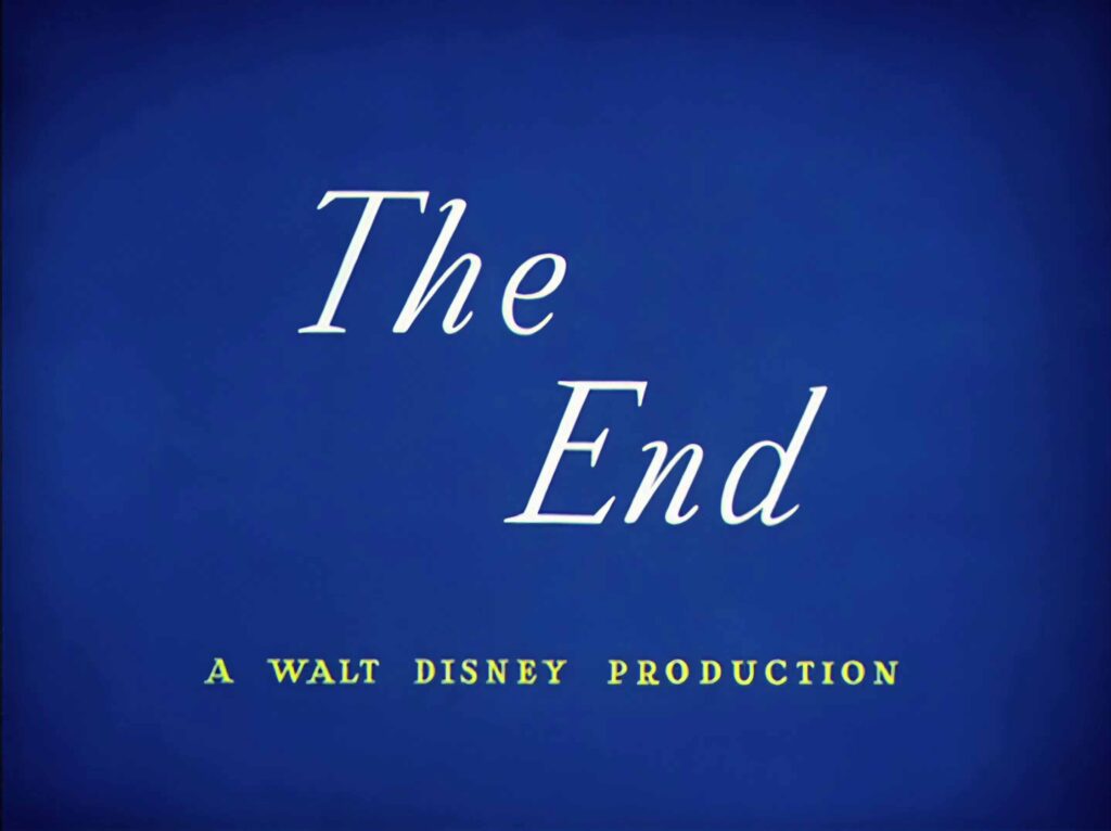 The end. A Walt Disney Production.